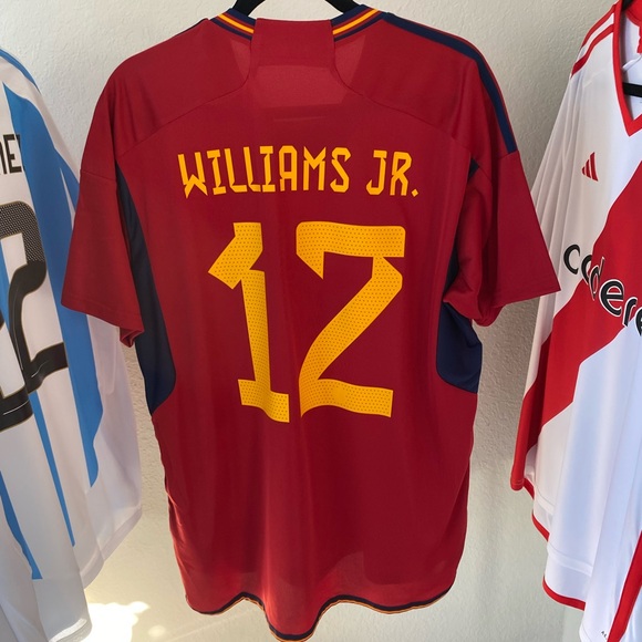 Adidas Spain National Team Home Soccer Jersey. #12 Nico Williams. Size XL. - Picture 4 of 13